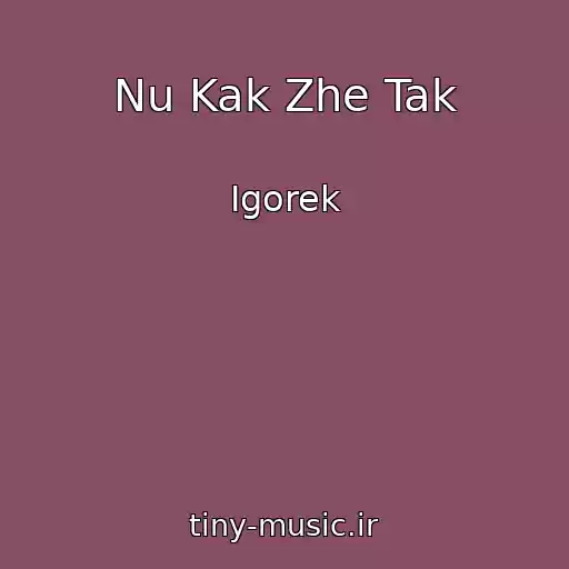 کاور آهنگ Nu Kak Zhe Tak از Igorek