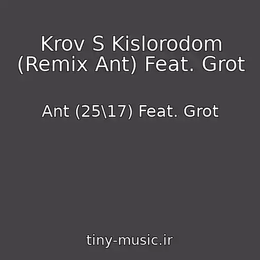 کاور آهنگ Krov S Kislorodom (Remix Ant) Feat. Grot از Ant (25\17) Feat. Grot