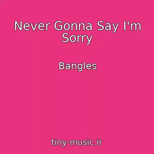 کاور آهنگ Never Gonna Say I'm Sorry از Bangles