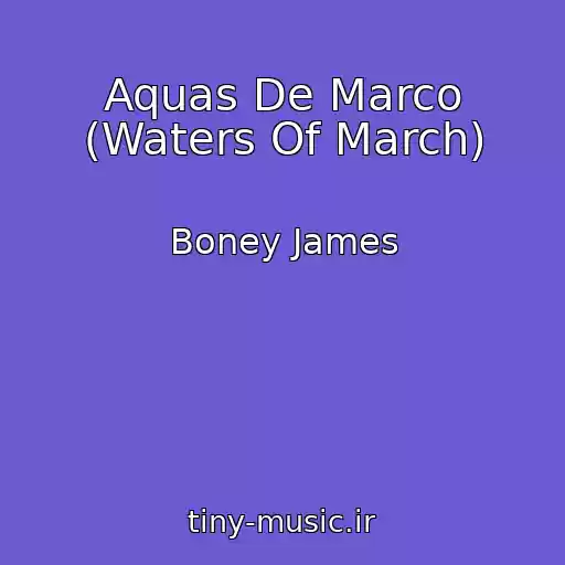 کاور آهنگ Aquas De Marco (Waters Of March) از Boney James