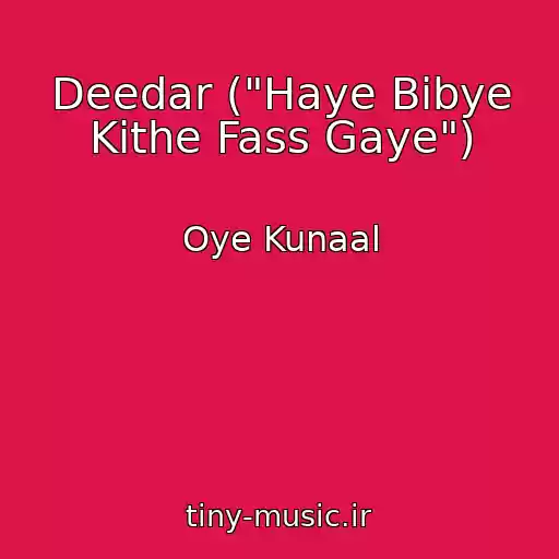 کاور آهنگ Deedar ("Haye Bibye Kithe Fass Gaye") از Oye Kunaal