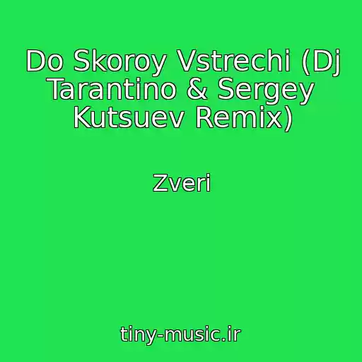 کاور آهنگ Do Skoroy Vstrechi (Dj Tarantino & Sergey Kutsuev Remix) از Zveri