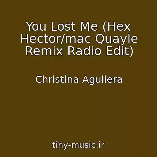 کاور آهنگ You Lost Me (Hex Hector/mac Quayle Remix Radio Edit) از Christina Aguilera