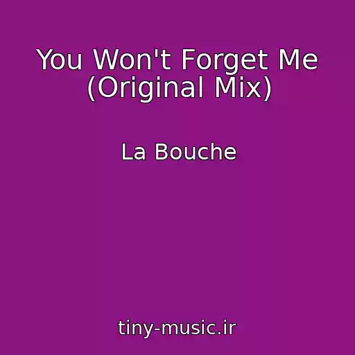 کاور آهنگ You Won't Forget Me (Original Mix) از La Bouche