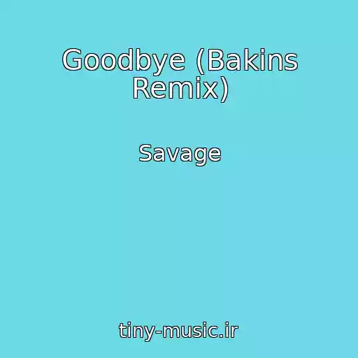 کاور آهنگ Goodbye (Bakins Remix) از Savage