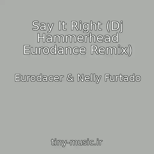 کاور آهنگ Say It Right (Dj Hammerhead Eurodance Remix) از Eurodacer & Nelly Furtado