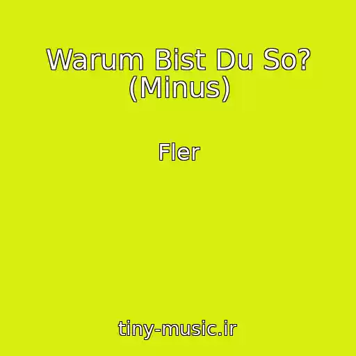 کاور آهنگ Warum Bist Du So? (Minus) از Fler
