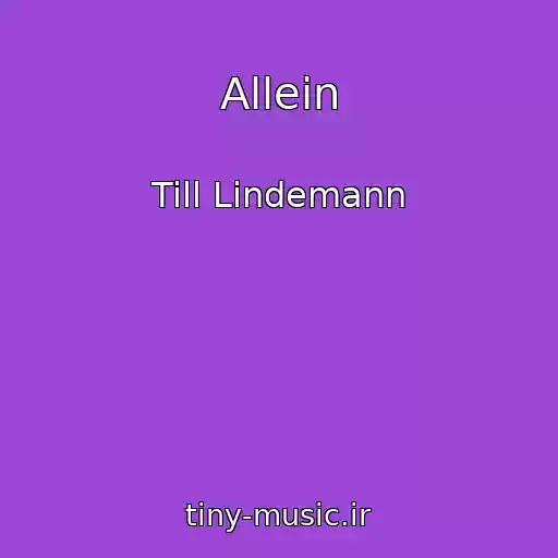 کاور آهنگ Allein از Till Lindemann