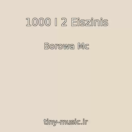 کاور آهنگ 1000 I 2 Eiszinis از Borowa Mc