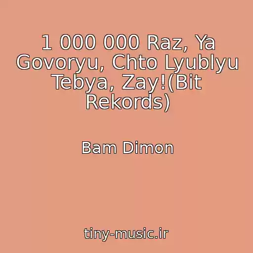 کاور آهنگ 1 000 000 Raz, Ya Govoryu, Chto Lyublyu Tebya, Zay!(Bit Rekords) از Bam Dimon