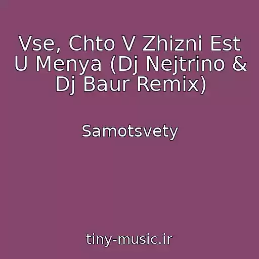 کاور آهنگ Vse, Chto V Zhizni Est U Menya (Dj Nejtrino & Dj Baur Remix) از Samotsvety
