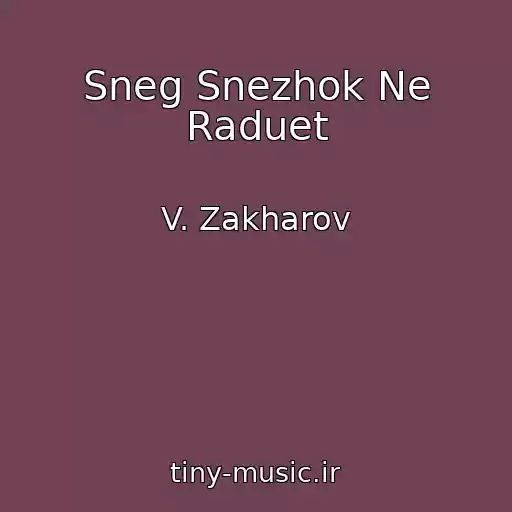 کاور آهنگ Sneg Snezhok Ne Raduet از V. Zakharov