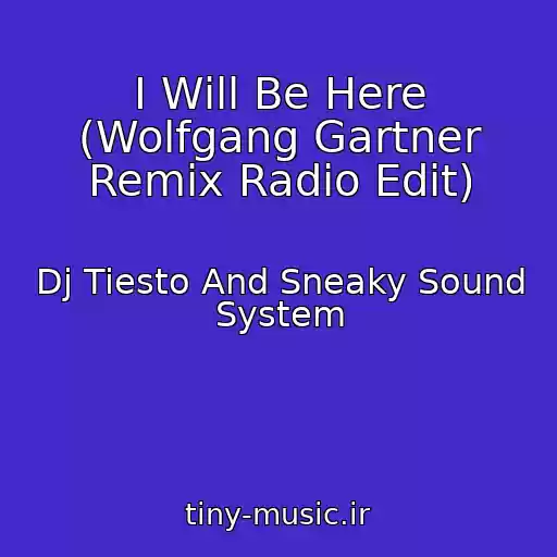 کاور آهنگ I Will Be Here (Wolfgang Gartner Remix Radio Edit) از Dj Tiesto And Sneaky Sound System