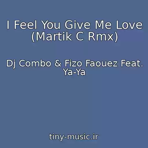 کاور آهنگ I Feel You Give Me Love (Martik C Rmx) از Dj Combo & Fizo Faouez Feat. Ya-Ya