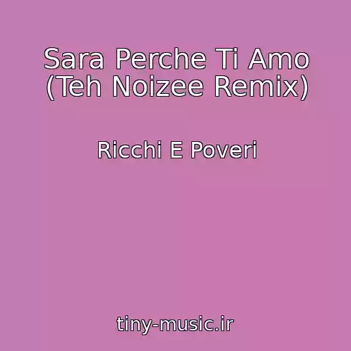 کاور آهنگ Sara Perche Ti Amo (Teh Noizee Remix) از Ricchi E Poveri