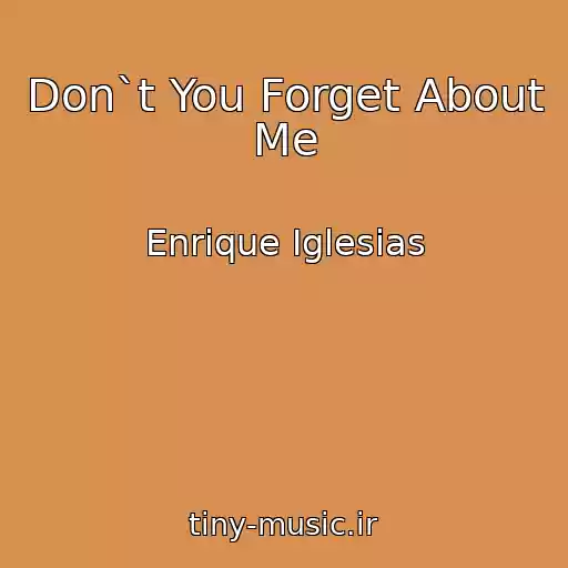 کاور آهنگ Don`t You Forget About Me از Enrique Iglesias