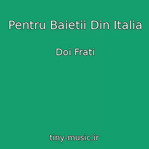 کاور آهنگ Pentru Baietii Din Italia از Doi Frati