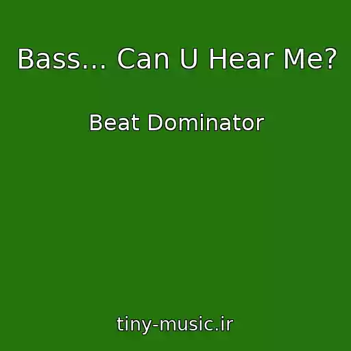 کاور آهنگ Bass... Can U Hear Me? از Beat Dominator