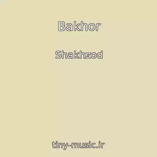 کاور آهنگ Bakhor از Shakhzod