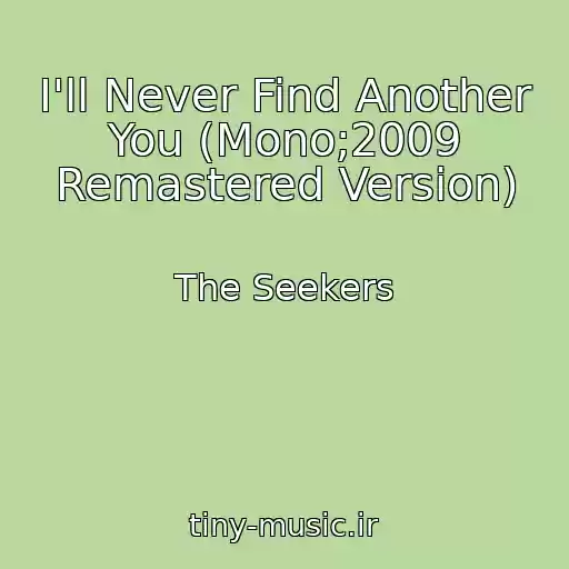 کاور آهنگ I'll Never Find Another You (Mono;2009 Remastered Version) از The Seekers