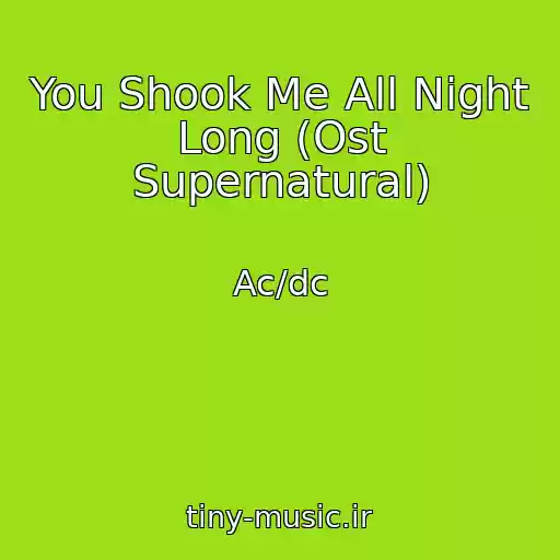 کاور آهنگ You Shook Me All Night Long (Ost Supernatural) از Ac/dc