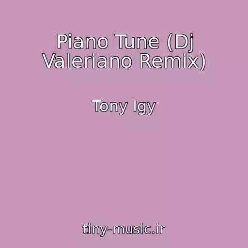 کاور آهنگ Piano Tune (Dj Valeriano Remix) از Tony Igy