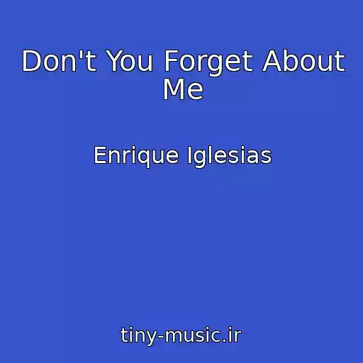 کاور آهنگ Don't You Forget About Me از Enrique Iglesias