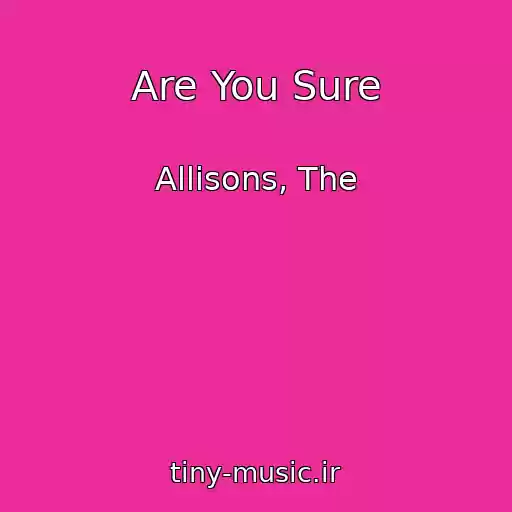 کاور آهنگ Are You Sure از Allisons, The