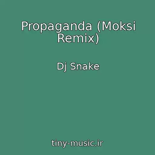 کاور آهنگ Propaganda (Moksi Remix) از Dj Snake