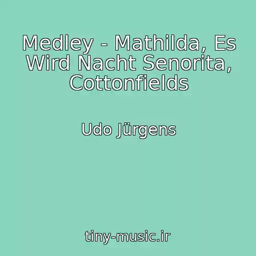 کاور آهنگ Medley - Mathilda, Es Wird Nacht Senorita, Cottonfields از Udo Jürgens
