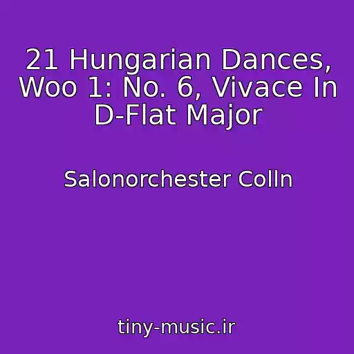 کاور آهنگ 21 Hungarian Dances, Woo 1: No. 6, Vivace In D-Flat Major از Salonorchester Colln