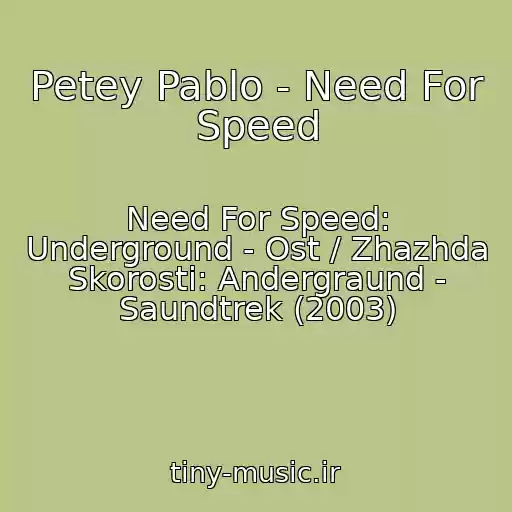 کاور آهنگ Petey Pablo - Need For Speed از Need For Speed: Underground - Ost / Zhazhda Skorosti: Andergraund - Saundtrek (2003)
