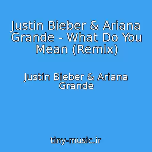 کاور آهنگ Justin Bieber & Ariana Grande - What Do You Mean (Remix) از Justin Bieber & Ariana Grande