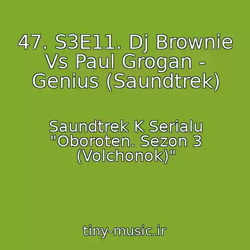 کاور آهنگ 47. S3E11. Dj Brownie Vs Paul Grogan - Genius (Saundtrek) از Saundtrek K Serialu "Oboroten. Sezon 3 (Volchonok)"