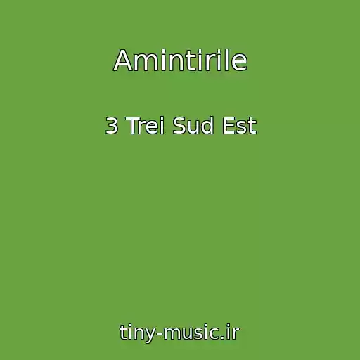 کاور آهنگ Amintirile از 3 Trei Sud Est