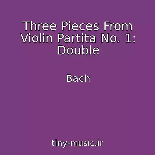 کاور آهنگ Three Pieces From Violin Partita No. 1: Double از Bach