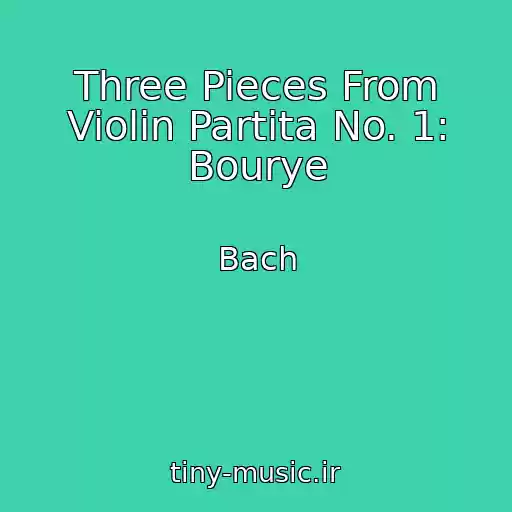 کاور آهنگ Three Pieces From Violin Partita No. 1: Bourye از Bach