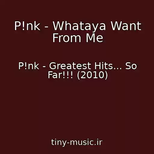 کاور آهنگ P!nk - Whataya Want From Me از P!nk - Greatest Hits... So Far!!! (2010)