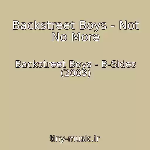 کاور آهنگ Backstreet Boys - Not No More از Backstreet Boys - B-Sides (2009)
