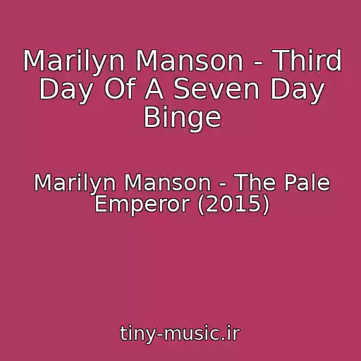 کاور آهنگ Marilyn Manson - Third Day Of A Seven Day Binge از Marilyn Manson - The Pale Emperor (2015)