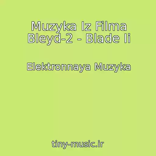 کاور آهنگ Muzyka Iz Filma Bleyd-2 - Blade Ii از Elektronnaya Muzyka
