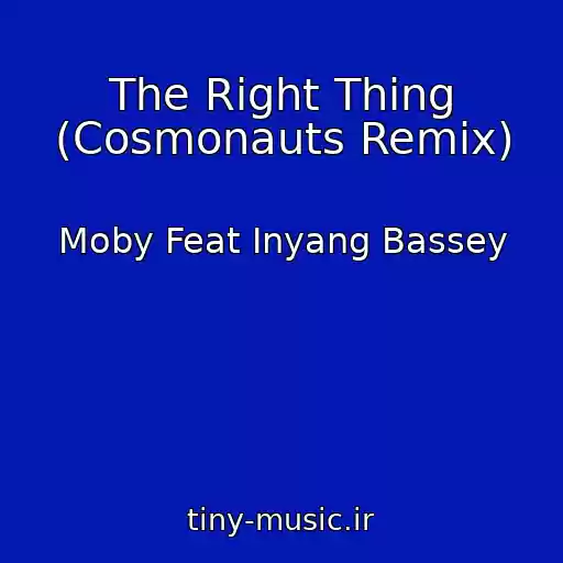 کاور آهنگ The Right Thing (Cosmonauts Remix) از Moby Feat Inyang Bassey