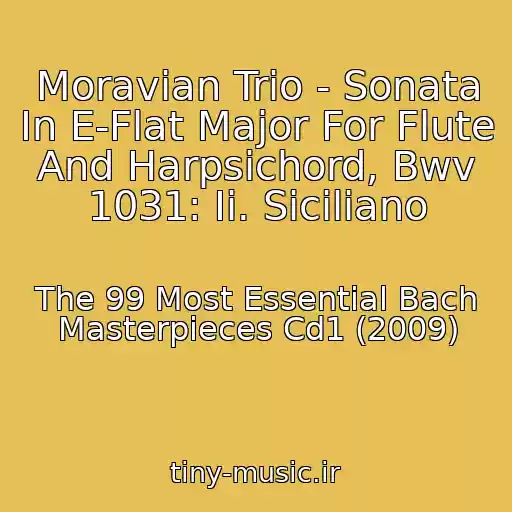 کاور آهنگ Moravian Trio - Sonata In E-Flat Major For Flute And Harpsichord, Bwv 1031: Ii. Siciliano از The 99 Most Essential Bach Masterpieces Cd1 (2009)