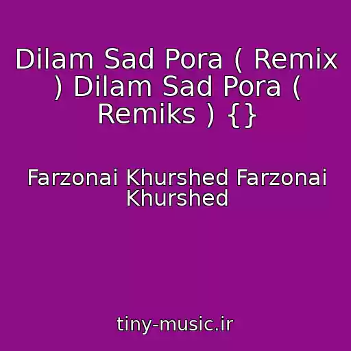کاور آهنگ Dilam Sad Pora ( Remix ) Dilam Sad Pora ( Remiks ) {} از Farzonai Khurshed Farzonai Khurshed