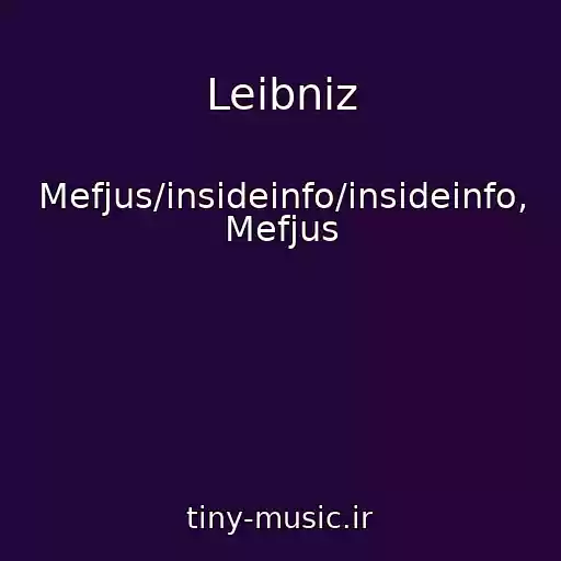 کاور آهنگ Leibniz از Mefjus/insideinfo/insideinfo, Mefjus