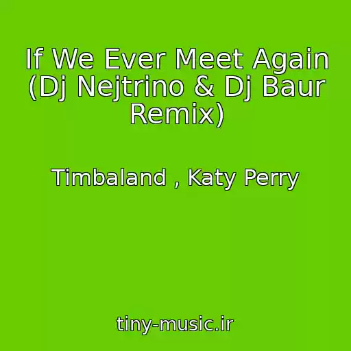 کاور آهنگ If We Ever Meet Again (Dj Nejtrino & Dj Baur Remix) از Timbaland , Katy Perry