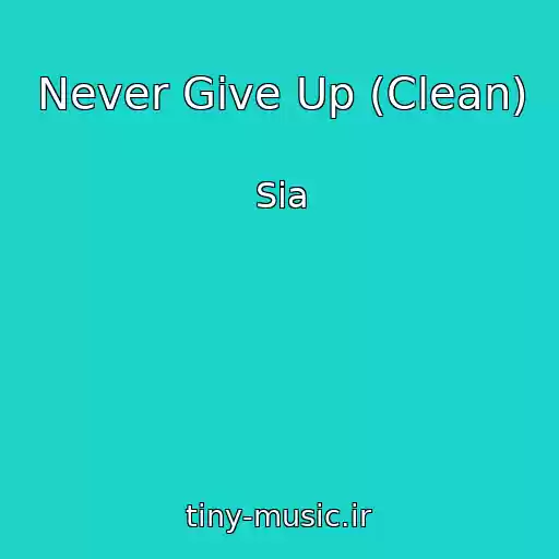 کاور آهنگ Never Give Up (Clean) از Sia
