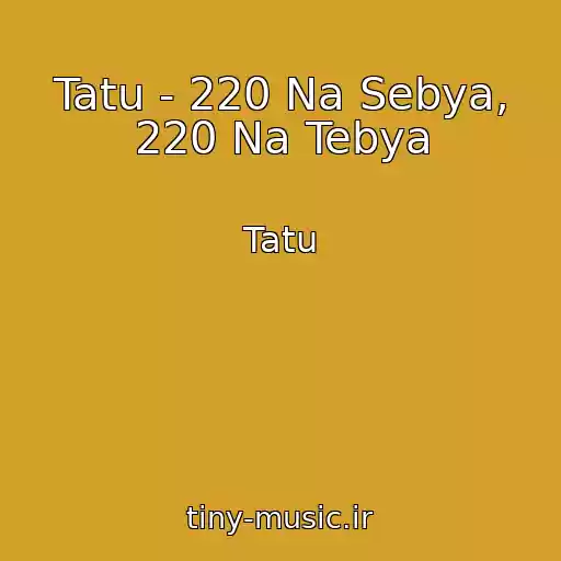 کاور آهنگ Tatu - 220 Na Sebya, 220 Na Tebya از Tatu