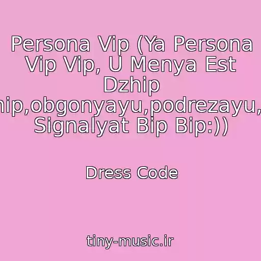 کاور آهنگ Persona Vip (Ya Persona Vip Vip, U Menya Est Dzhip Dzhip,obgonyayu,podrezayu,vse Signalyat Bip Bip:)) از Dress Code