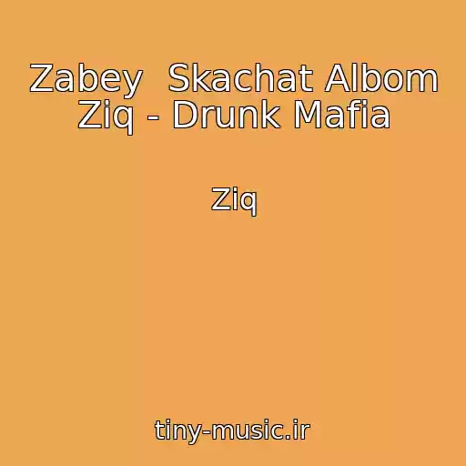 کاور آهنگ Zabey  Skachat Albom Ziq - Drunk Mafia از Ziq